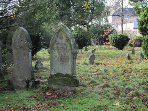 Mini gravestones in Dalston