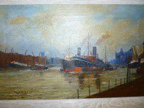 Pool of London painting - AR Woods Pool of London painting - AR Woods